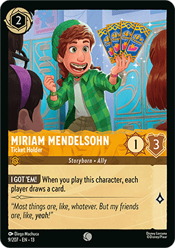 Miriam Mendelsohn - Ticket Holder