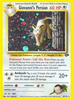 Giovanni's Persian - Gym Challenge (Holo Rare) [GC-8]