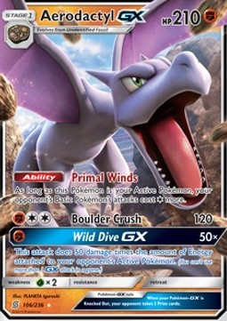 Aerodactyl GX - Unified Minds (Ultra Rare) [UNM-106]