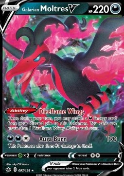 Galarian Moltres V - Chilling Reign (Ultra Rare) [CRE-097]