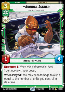 Admiral Ackbar, Brilliant Strategist - Spark of Rebellion (Rare) [SOR-097]