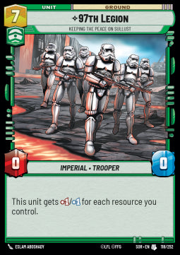 97th Legion, Keeping the Peace on Sullust - Spark of Rebellion (Uncommon) [SOR-118]
