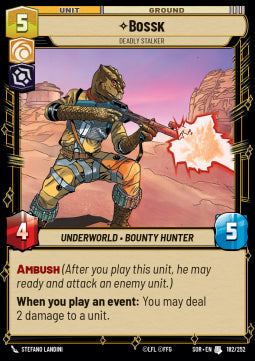Bossk, Deadly Stalker - Spark of Rebellion (Uncommon) [SOR-182]
