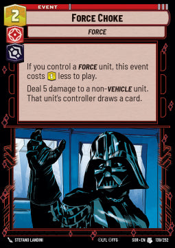 Force Choke - Spark of Rebellion (Uncommon) [SOR-139]