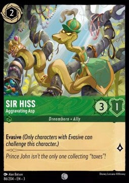 Sir Hiss - Aggravating Asp - Into the Inklands (Common) [3INK-86]