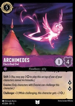 Archimedes - Electrified Owl (V.1) - Shimmering Skies (Uncommon) [5SSK-47]