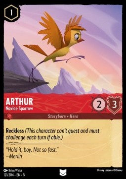 Arthur - Novice Sparrow - Shimmering Skies (Uncommon) [5SSK-121]