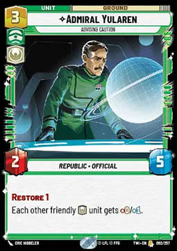 Admiral Yularen, Advising Caution - Twilight of the Republic (Rare) [TWI-092]