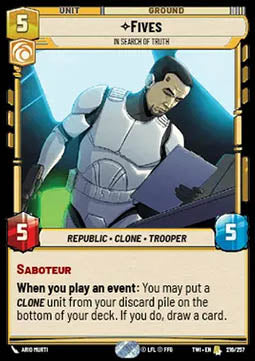 Fives, In Search of Truth - Twilight of the Republic (Rare) [TWI-216]