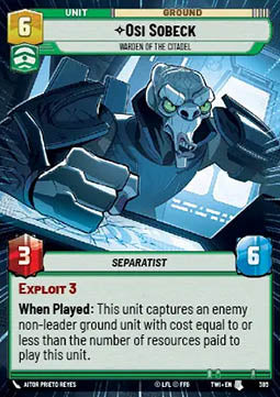 Osi Sobeck, Warden of the Citadel - Twilight of the Republic: Extras (Uncommon) [XTWI-385]