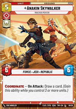 Anakin Skywalker, Maverick Mentor - Twilight of the Republic: Organized Play (Common) [OTWI-WP08]