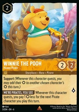 Winnie the Pooh - Hunny Pirate - Azurite Sea (Rare) [6AZS-3]