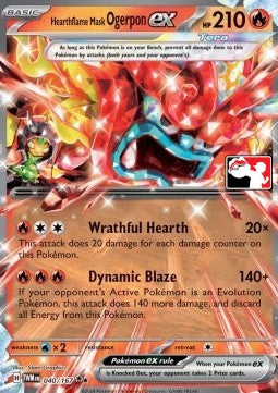Hearthflame Mask Ogerpon ex - Play! Pokémon Prize Pack Series Six (Promo) [PPS6-TWM 040]