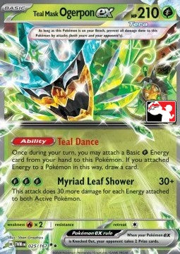 Teal Mask Ogerpon ex - Play! Pokémon Prize Pack Series Six (Promo) [PPS6-TWM 025]