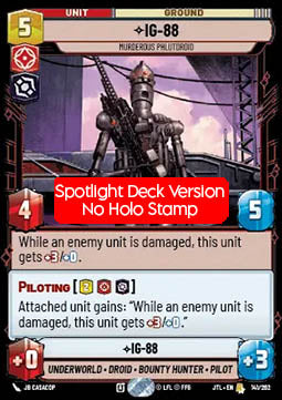 IG-88, Murderous Phlutdroid (V.2) - Jump to Lightspeed (Rare) [JTL-141]