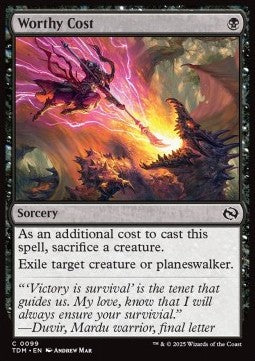 Worthy Cost - Tarkir: Dragonstorm (Common) [TDM-99]