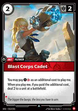 Blast Corps Cadet - Spiritforged (Uncommon) [SFD-013]