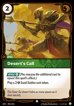 Desert's Call - Spiritforged (Common) [SFD-031]