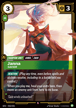 Janna, Savior - Spiritforged (Rare) [SFD-053]