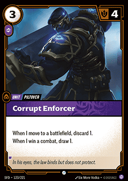 Corrupt Enforcer - Spiritforged (Common) [SFD-123]