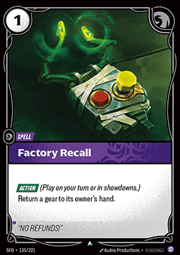 Factory Recall - Spiritforged (Uncommon) [SFD-135]