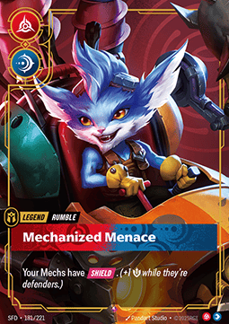 Rumble, Mechanized Menace (V.1 - Rare) - Spiritforged (Rare) [SFD-181]