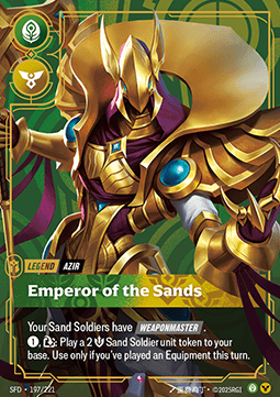 Azir, Emperor of the Sands (V.1 - Rare) - Spiritforged (Rare) [SFD-197]