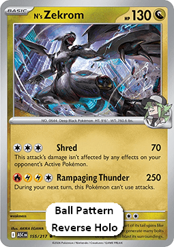 N's Zekrom - Ascended Heroes: Additionals (Rare) [xASC-155]